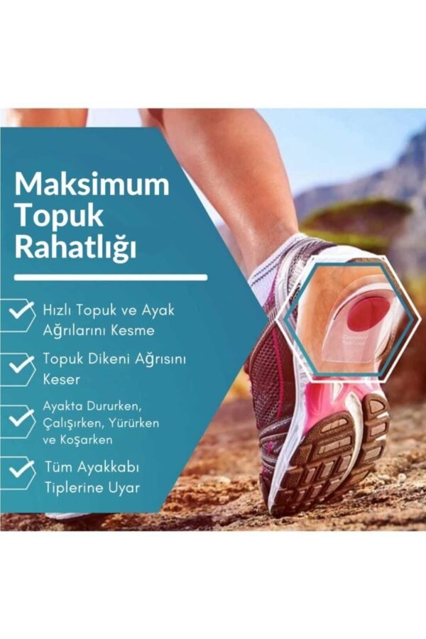 Tabanlık Gizli Topuk Dikeni Yastığı Boy Uzatıcı Silikon Ortopedik