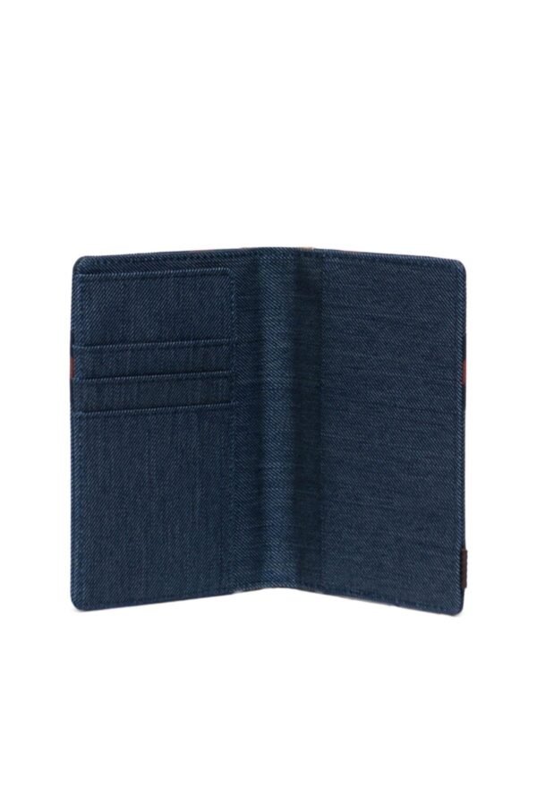 Herschel Raynor Обложка для паспорта RFID – Indigo Denim/synthetic Leather Stripe Peacoat/picante