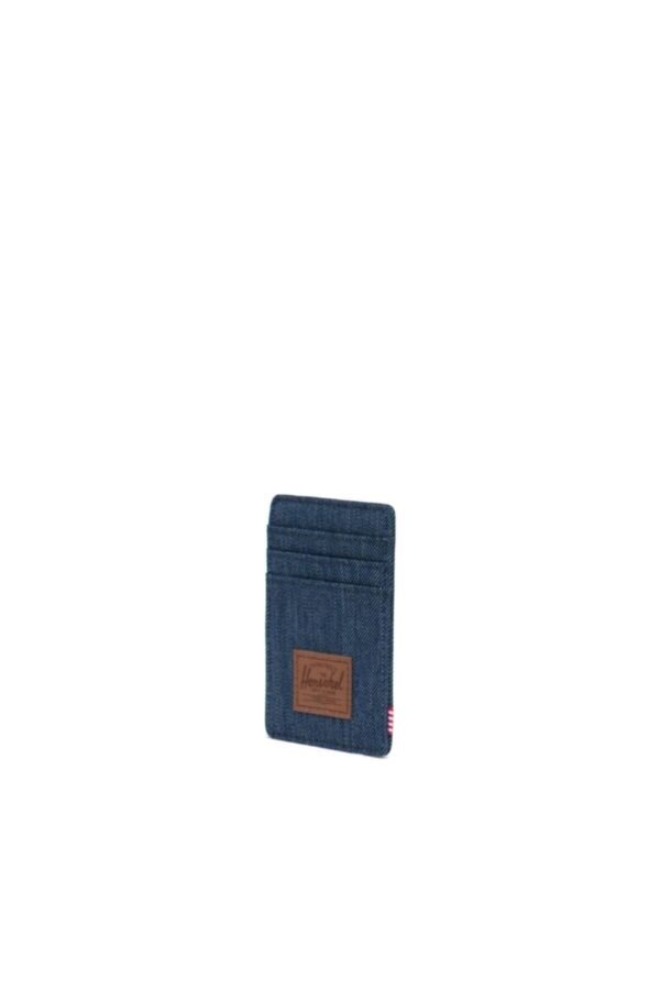 Herschel Картхолдер RFID – Raven Indigo Denim Crosshatch/saddle Brown