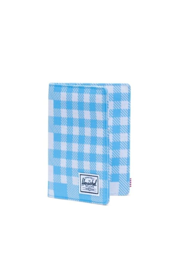 Herschel Raynor Reisepasshülle RFID – Gingham Alaskan Blue