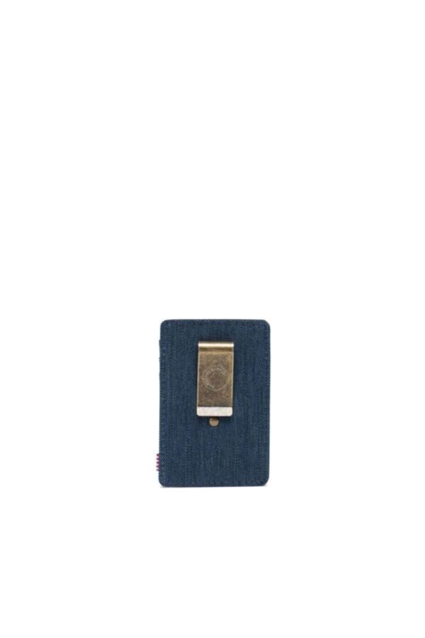 Herschel Картхолдер RFID – Raven Indigo Denim Crosshatch/saddle Brown