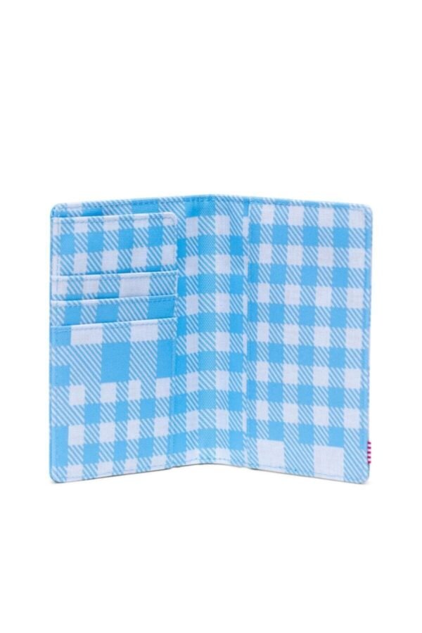Herschel Raynor Reisepasshülle RFID – Gingham Alaskan Blue